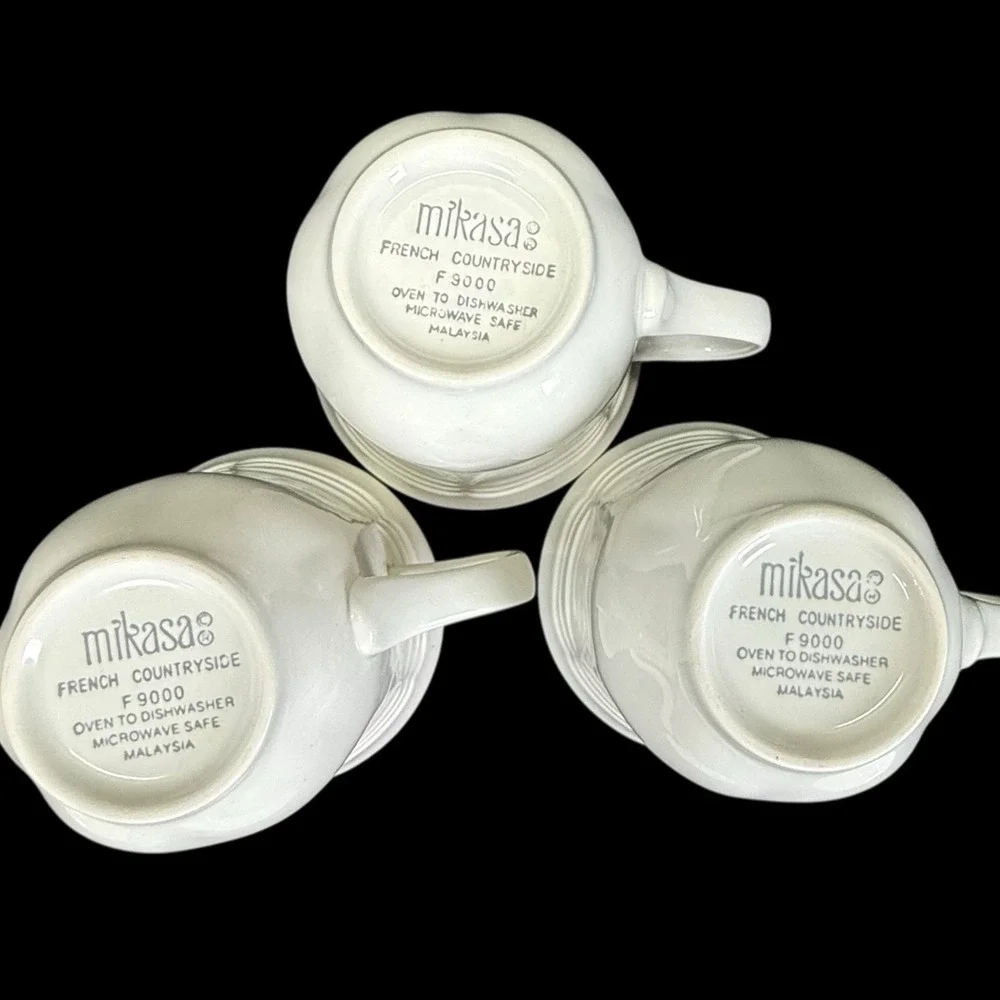 Mikasa French Countryside F9000 Cups & Saucers Cottagecore - Set of 3‎